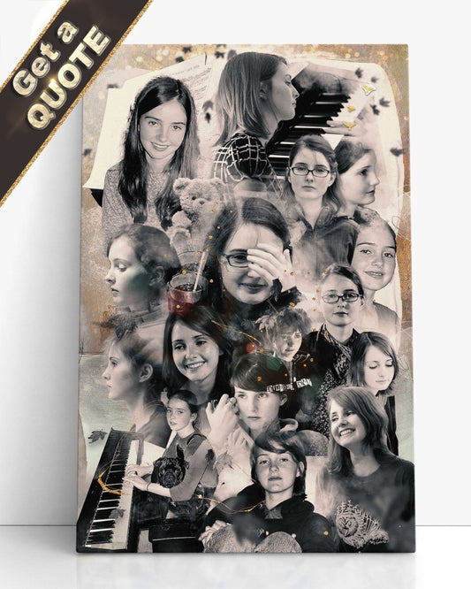 Porträt-Fotomontage | Premium-Kunstwerk | Kostenlose Beratung mit einem engagierten Künstler | Professionelles Drucken | Maßgeschneiderte Kunstwerk-Collagen | Designreferenz: CPM150