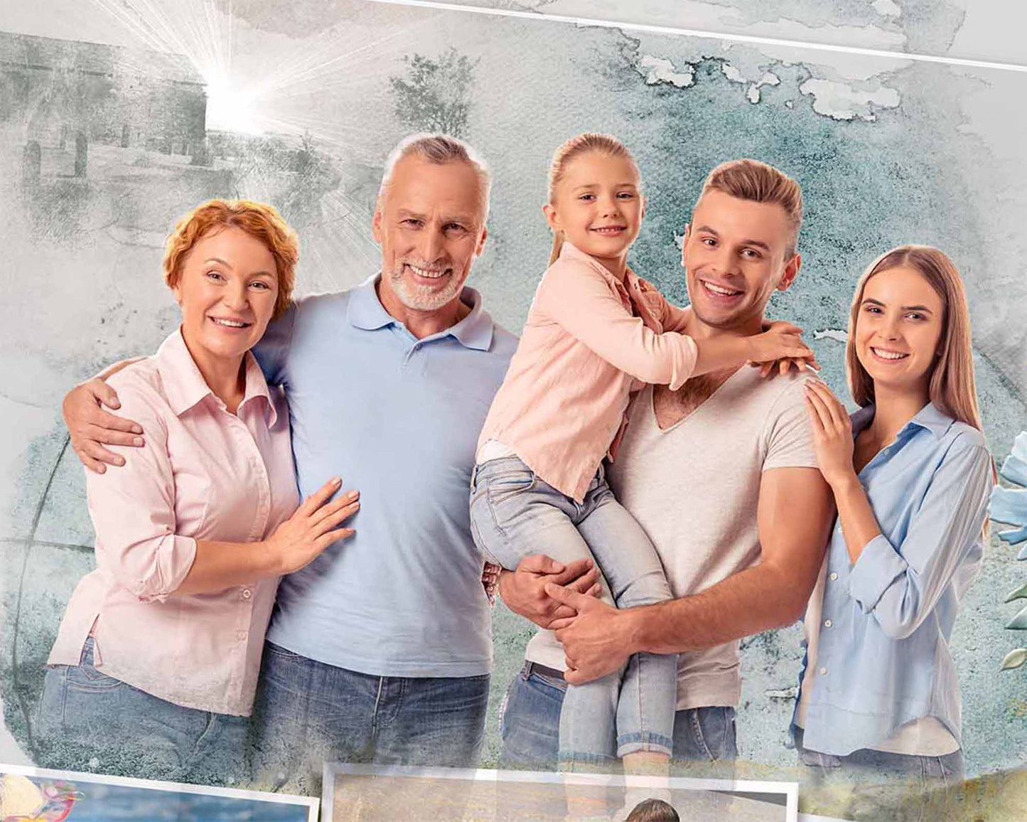 Vaction Family Photo Collage | Hold Onto the Things You Love | Digital Artist | Professional Printing | Makers of Artwork Collages | Design Ref: VHC902 - LuxPrintGifts.com