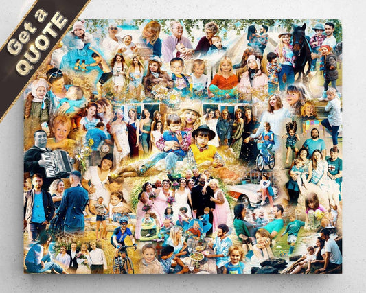 Hand Arranged Montage | Dedicated Team | Professional Printing | Makers of Bespoke Artwork Montages - LuxPhotoCollages.com