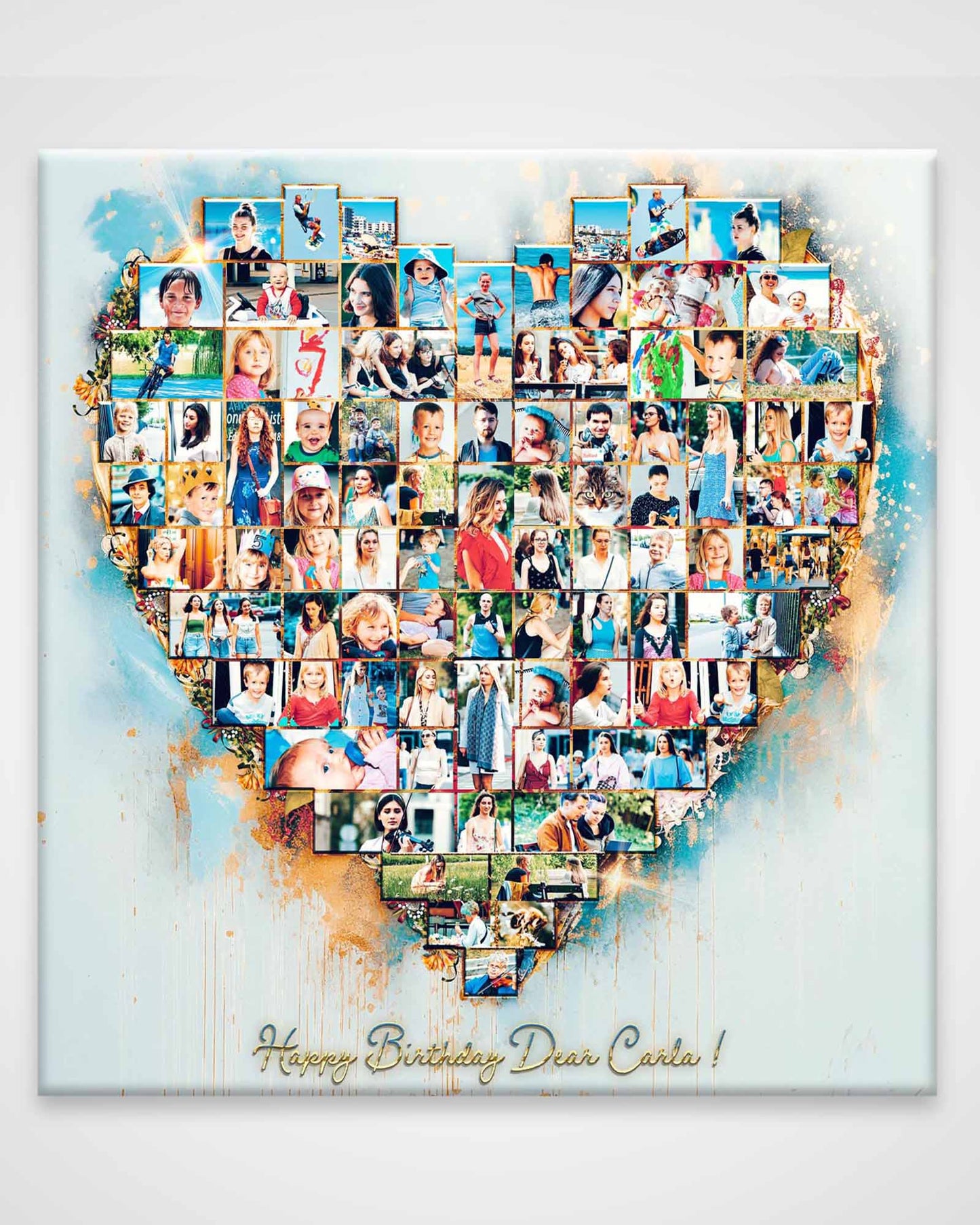 Herzförmige Fotocollage | Die Kunst der Liebe | Kostenlose Beratung mit einem engagierten Künstler | Professionelles Drucken | Maßgeschneiderte Kunstwerk-Collagen | Design-Referenz: HSC705