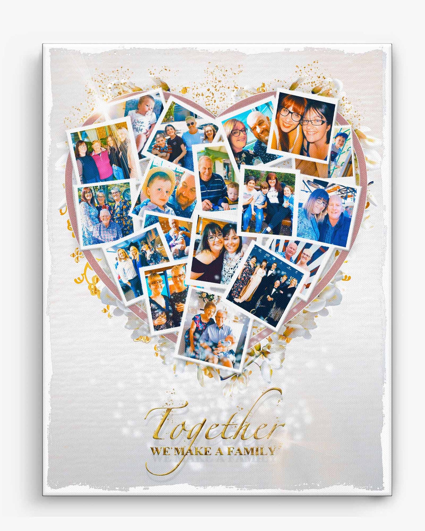 Herz-Fotocollage | Von 17-20 Bildern | Kostenlose Beratung mit einem engagierten Künstler | Professionelles Drucken | Maßgeschneiderte Kunstwerk-Collagen | Design-Referenz: HPC017