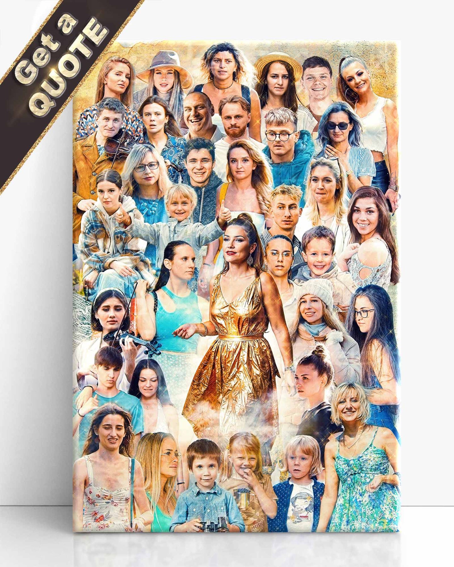 Collage de photos d’anniversaire | Consultation gratuite avec un artiste numérique dédié | Options d'impression professionnelles | Créateurs de collages d'œuvres d'art sur mesure | Réf de conception : PPC180