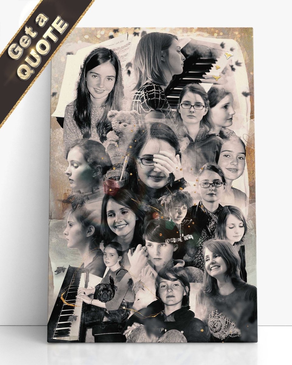 Montage photo portrait | Œuvre d’art haut de gamme | Consultation gratuite avec un artiste dédié | Impression professionnelle | Collages d’œuvres d’art sur mesure | Réf. de conception : CPM150