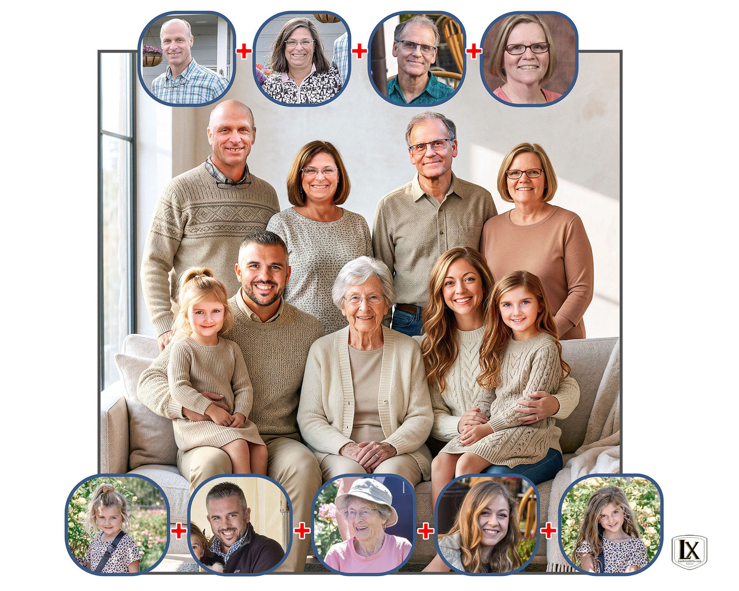 Extended Family Group Collage | Exclusive Custom Design | In-House Printed | “Studio. Quality. Perfect.”