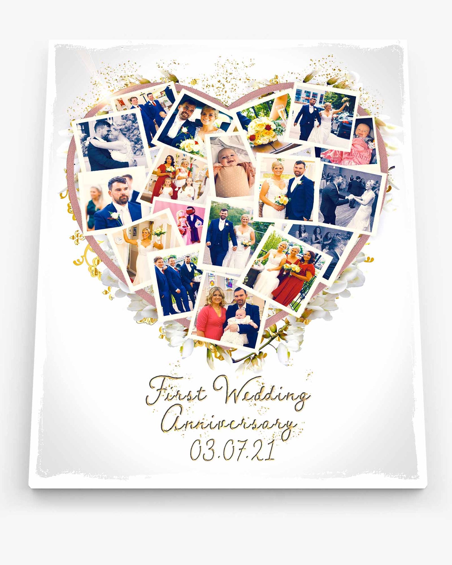 Herz-Fotocollage | Von 17-20 Bildern | Kostenlose Beratung mit einem engagierten Künstler | Professionelles Drucken | Maßgeschneiderte Kunstwerk-Collagen | Design-Referenz: HPC017