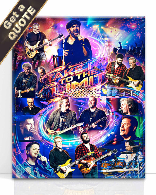 Rock Group Collage Portraits | Individually Designed | In-House Printed | “Simple. Effective. Direct.”