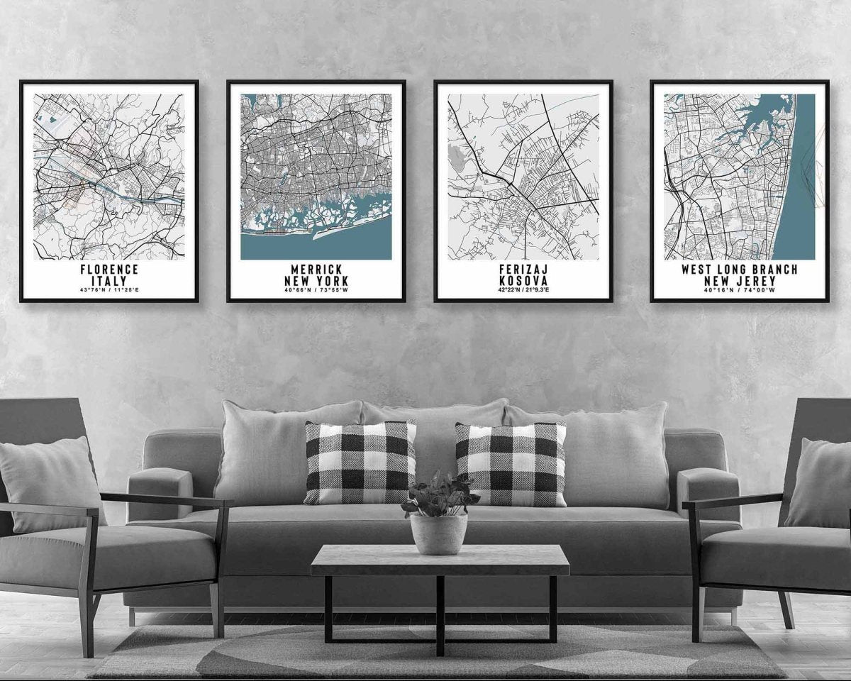 Personalized Map Prints - LuxPrintGifts.com